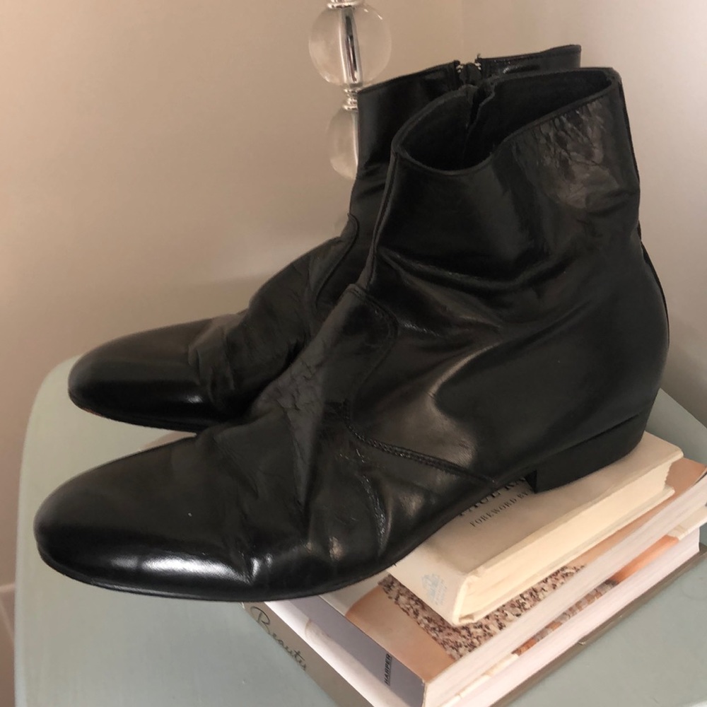 BOGO ☺️ Men’s real Italian leather black boot